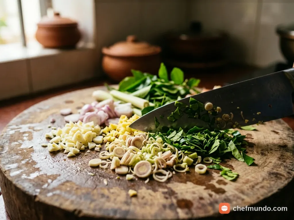 Pha sốt ướp và nhồi lá móc mật khâu kín bụng