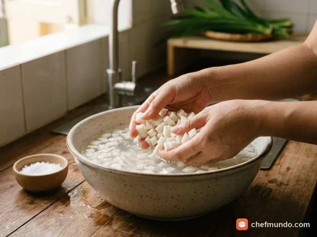 Khử đắng cùi bưởi bằng muối