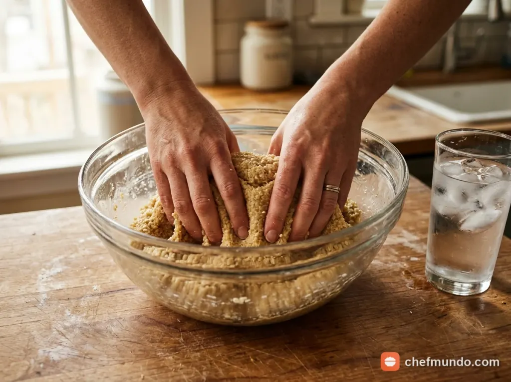 Ngâm nở và nhào lúa mì Bulgur