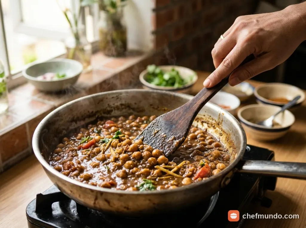 Nấu sốt cà ri đậu gà Chole Masala