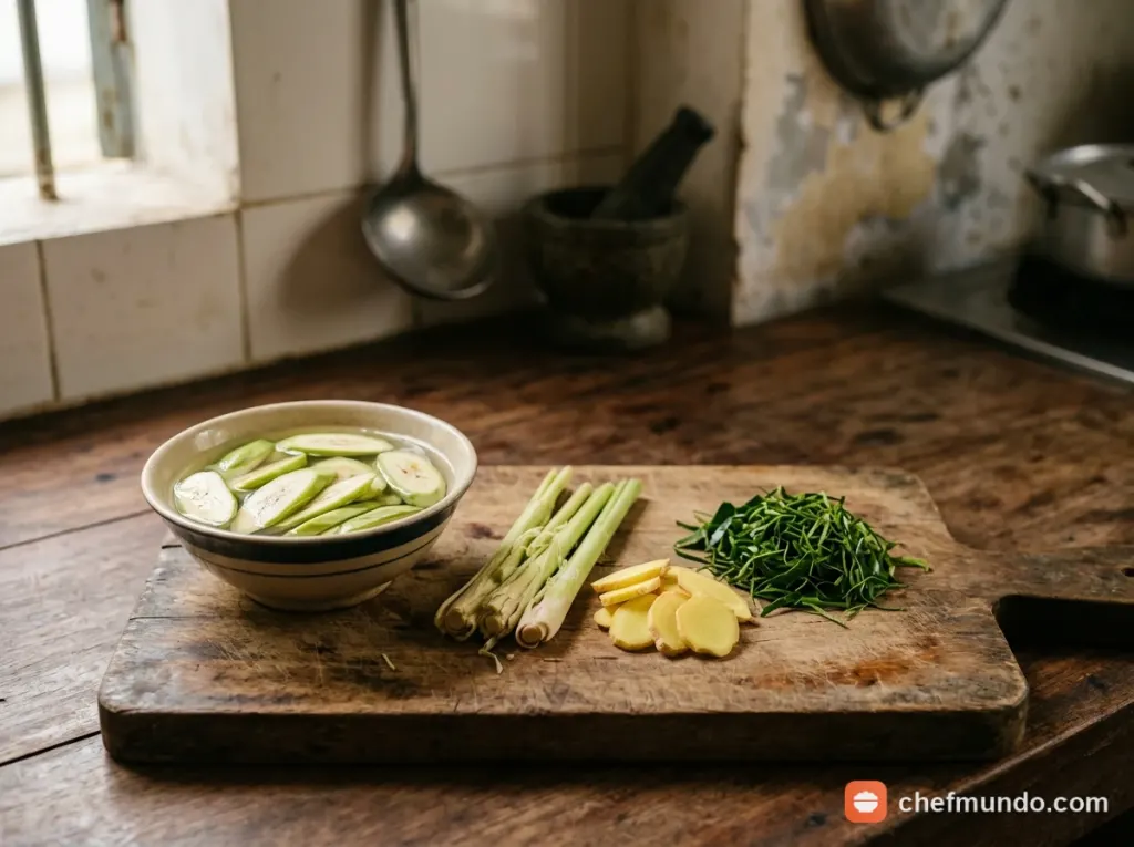 Sơ chế chuối xiêm và nguyên liệu phụ trợ