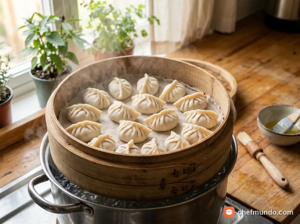 Hấp chín bánh Momo