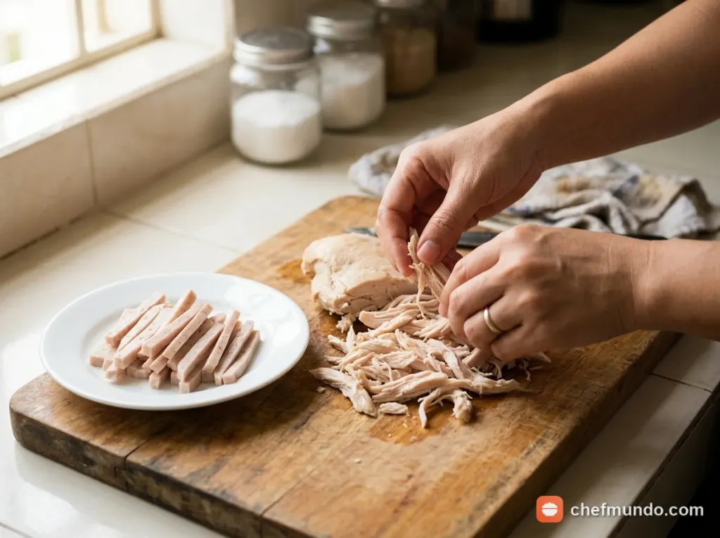 Chế biến củ cải ngâm ca-la-thầu và thái nấm hương