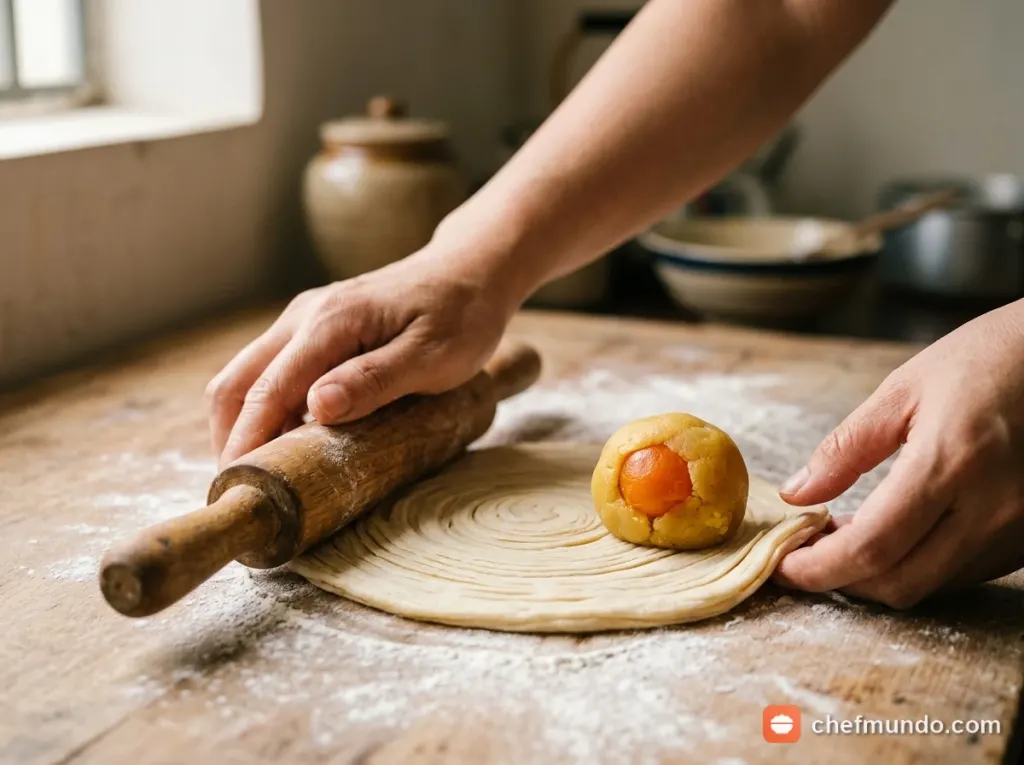 Kỹ thuật cán gập tạo ngàn lớp và gói bánh