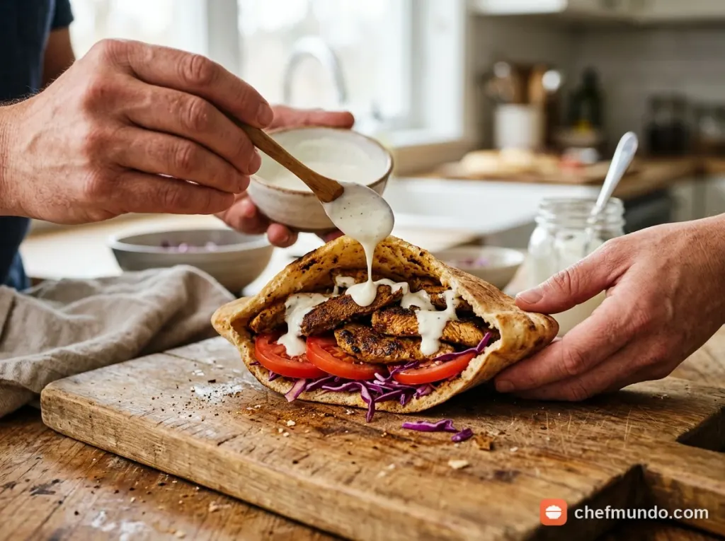 Hoàn thiện và trình bày bánh Kebab