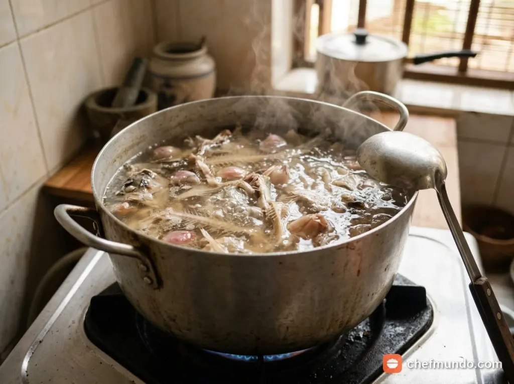 Trình bày tô bún chả cá Lý Sơn và thưởng thức