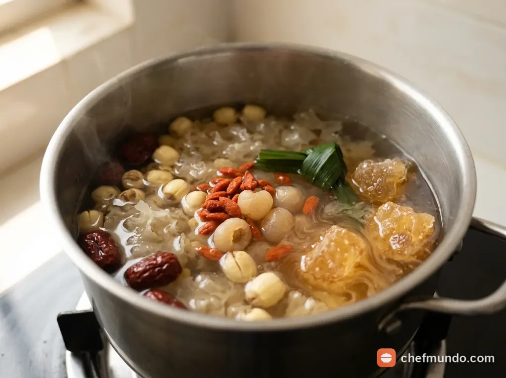 Thêm kỷ tử, long nhãn và đường phèn