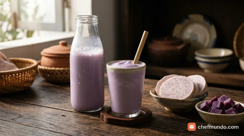 Cách làm sữa khoai môn béo bùi, sánh mịn không bị tách nước tại nhà