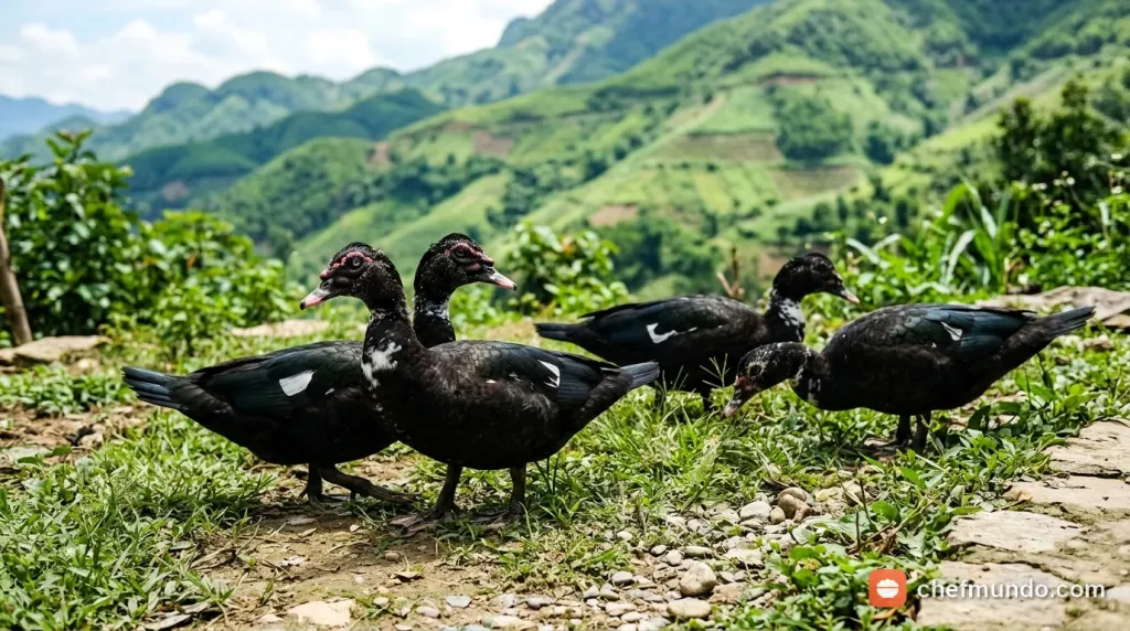 Giống ngan đen Bình Liêu Quảng Ninh chăn thả tự nhiên
