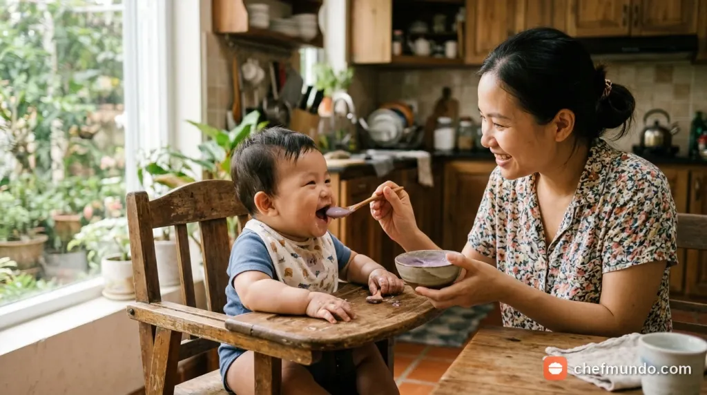 Trẻ em ăn khoai môn được không? Độ tuổi và cách cho bé ăn dặm an toàn