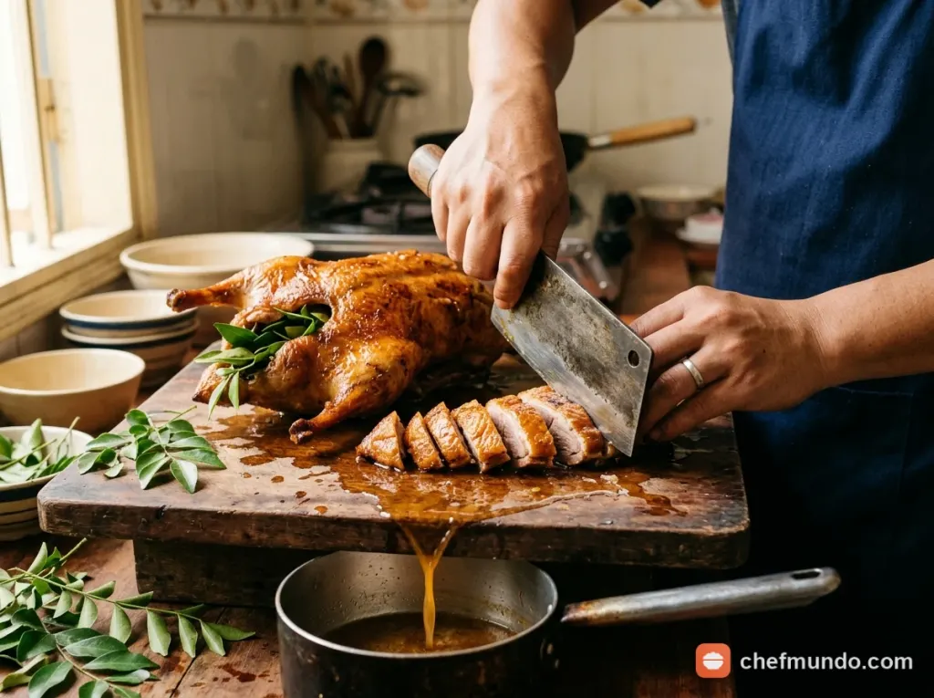 Chắt nước cốt khoang bụng và pha nước chấm